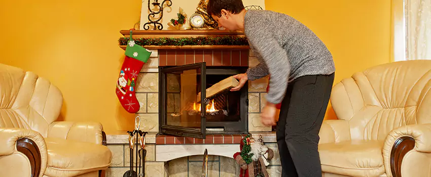 Rusted Metal Fireplace Restoration in Canton, Georgia